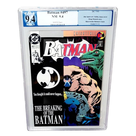 Batman #497 PGX 9.4 Bane Breaks Batman’s Back First Print DC Comics 1993  *READ* - Picture 2 of 9